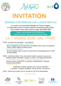 Invitation à une soirée dans le cadre des Semaines d'information sur la santé mentale