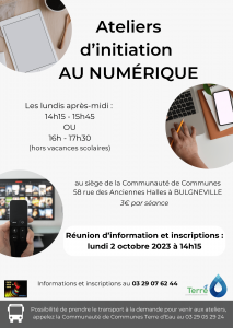 Ateliers d'initiation AU NUMERIQUE